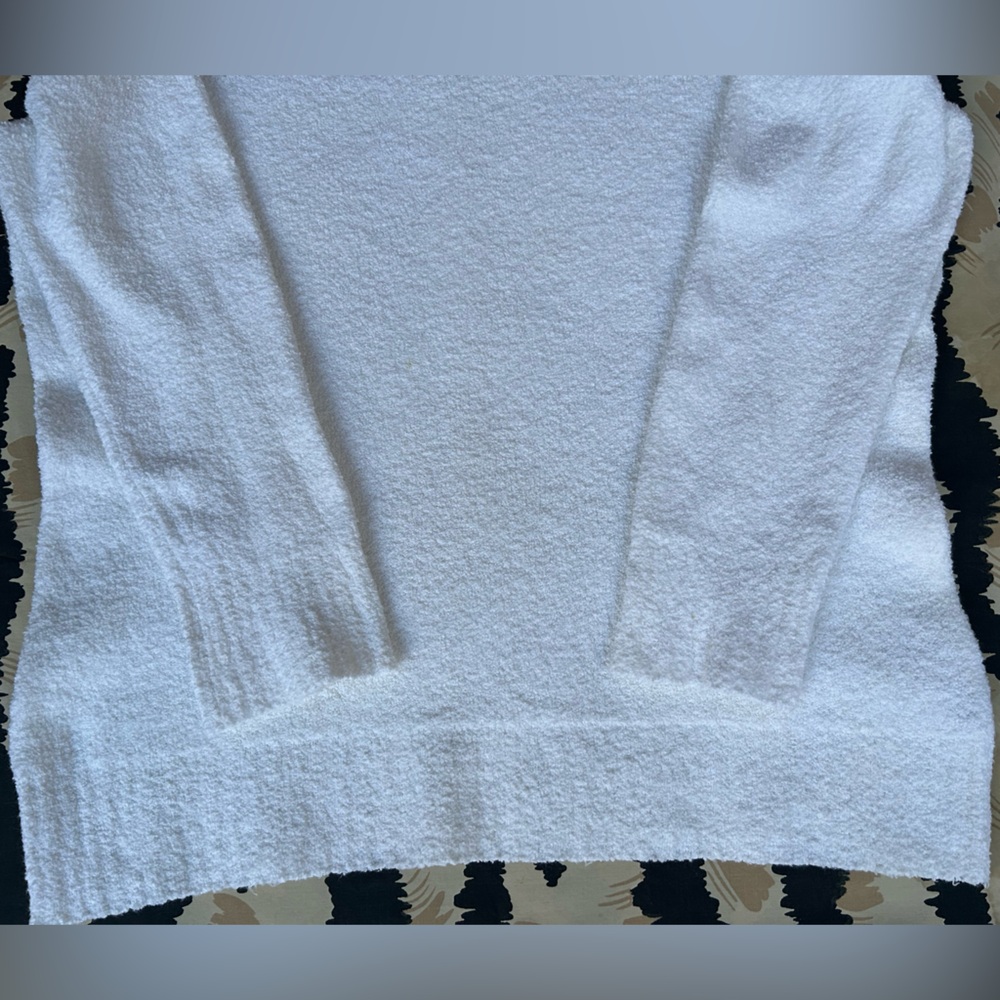 BANANA REPUBLIC Women’s Cotton Blend Crewneck Pullover White Sweater Size: L - Picture 6 of 10